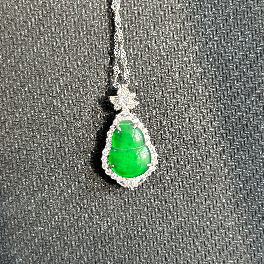 没有保留价 - 吊坠项链 银 玉 #2.1