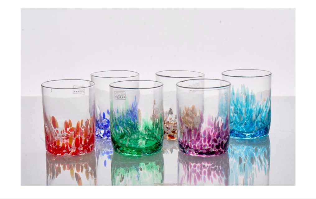 Ribes Atelier - Maryana Iskra - Σετ ποτού (6) - Δωρεάν αποστολή Χριστούγεννα - Γυαλί Murano - Δωρεάν αποστολή €ζώνη #1.0