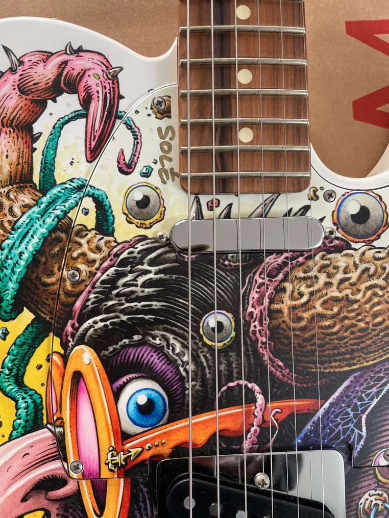 Jean Solé - Gitara, „La Solestar” – Niestandardowa gitara artystyczna Jean Solé – Limitowana edycja nr 4/10 + podpisane - 2024 - Edycja limitowana #1.0