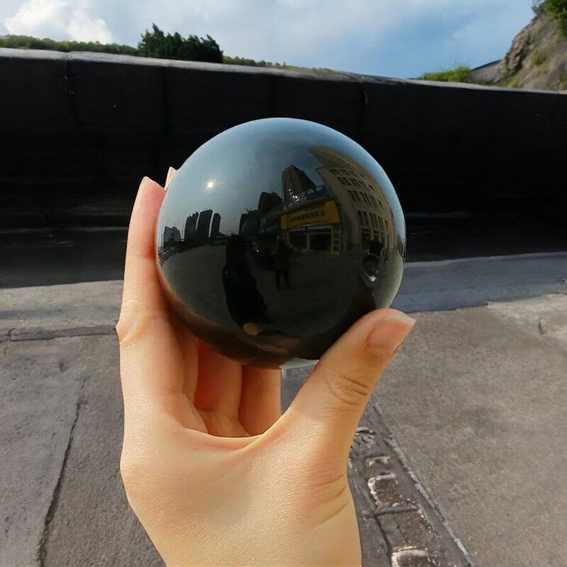 Black Obsidian Sphere – Depth and Protection - Height: 75 mm - Width: 75 mm- 650 g #4.3
