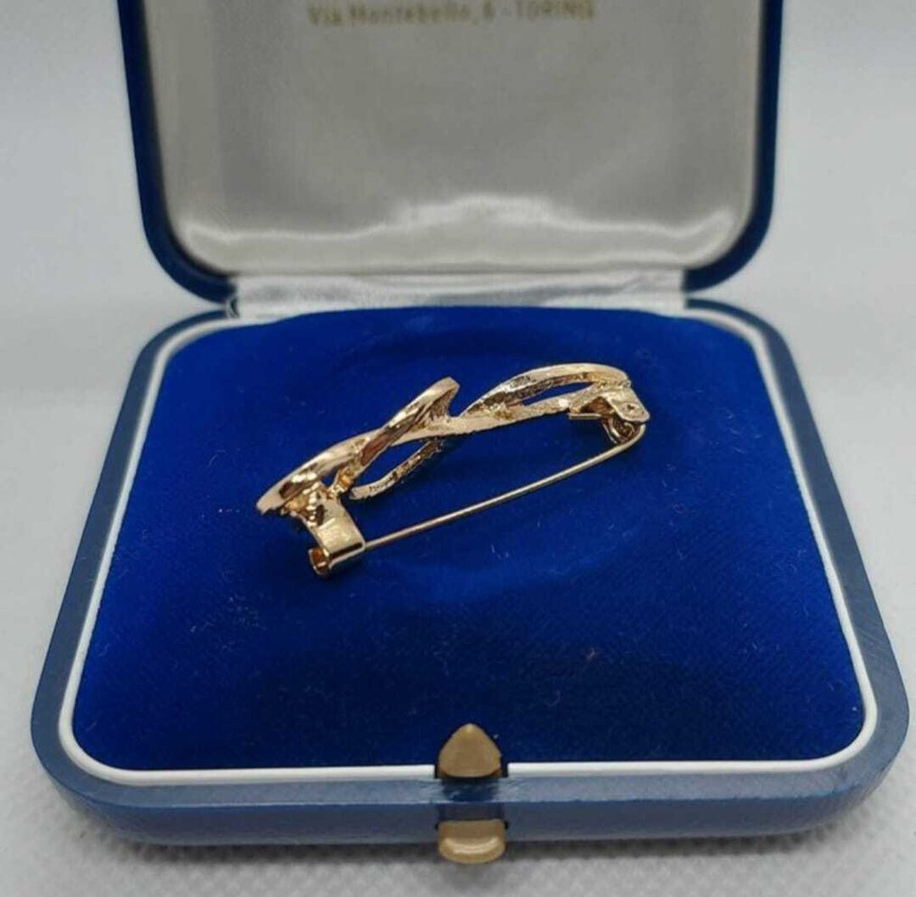 18K 镀金黄金 - 胸針 - 小提琴谱号 #4.3