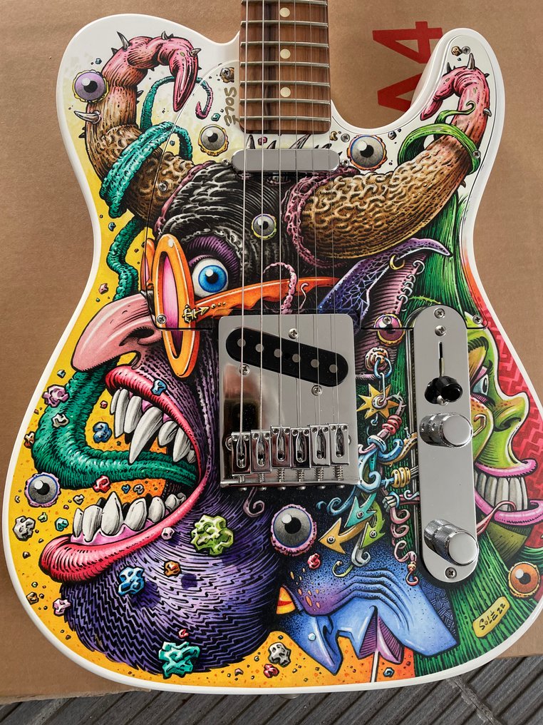 Jean Solé - Gitara, „La Solestar” – Niestandardowa gitara artystyczna Jean Solé – Limitowana edycja nr 4/10 + podpisane - 2024 - Edycja limitowana #1.0