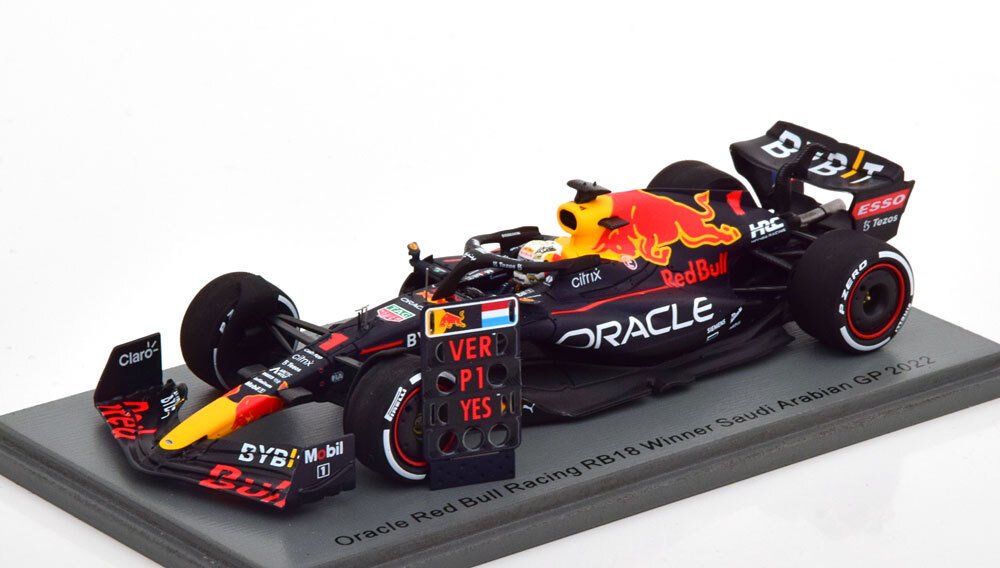 Spark 1:43 - Pienoismalliauto - Oracle Red Bull Racing RB18 #1 Max Verstappen Winner Saudi Arabian GP 2022 - Harvinainen malli! #1.0