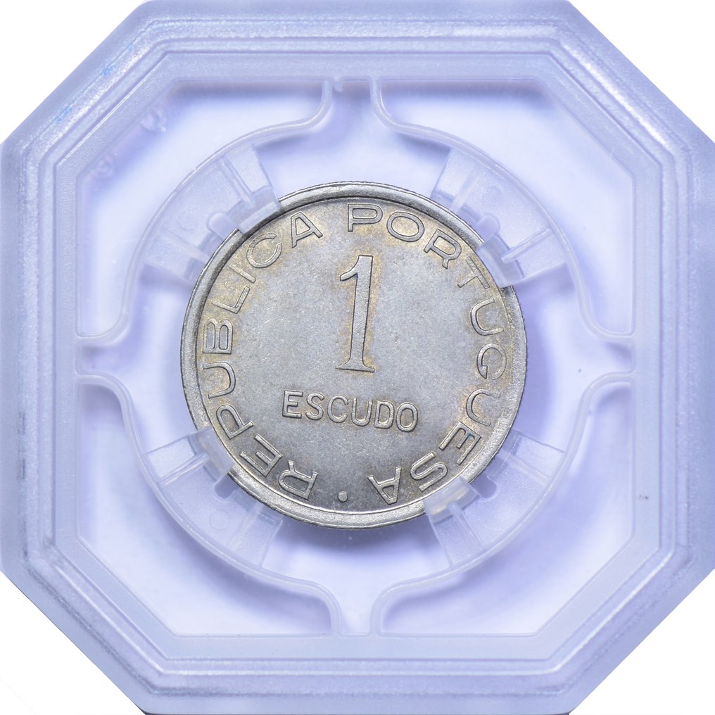 São Tomé e Príncipe (territorio portoghese). Republic. 1 Escudo 1948 - GENI - MS 64 - Rara #3.2