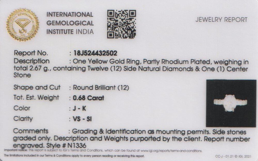 Forlovelsesring - 14 karat Gull -  2.18ct. tw. Diamant (Naturlig) - Diamant - Solitaire Diamant Ring #3.2