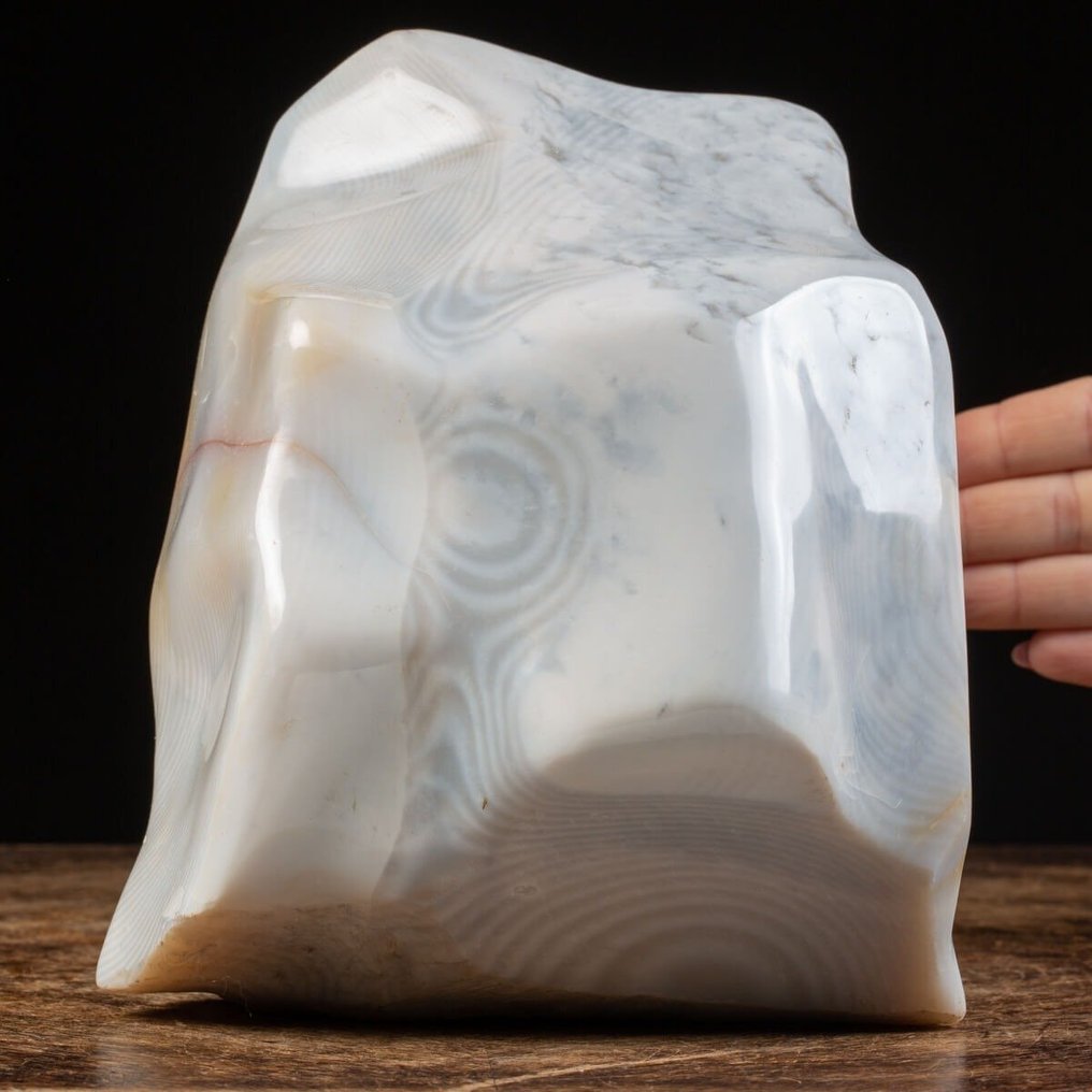 Somptuous zebra agate - free form - Madagascar specimen - wonderful natural pattern - Height: 225 mm - Width: 175 mm- 5550 g #1.0