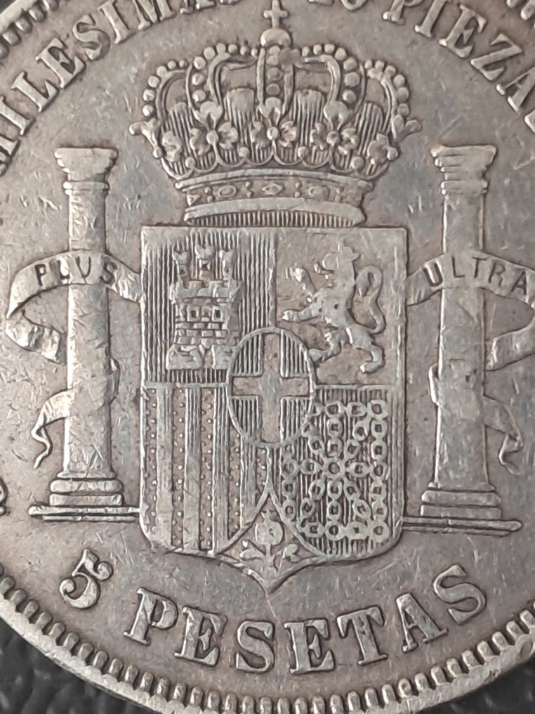 Spagna. Amedeo I. 5 Pesetas 1871  *18*71  SDM  (Senza prezzo di riserva) #3.2