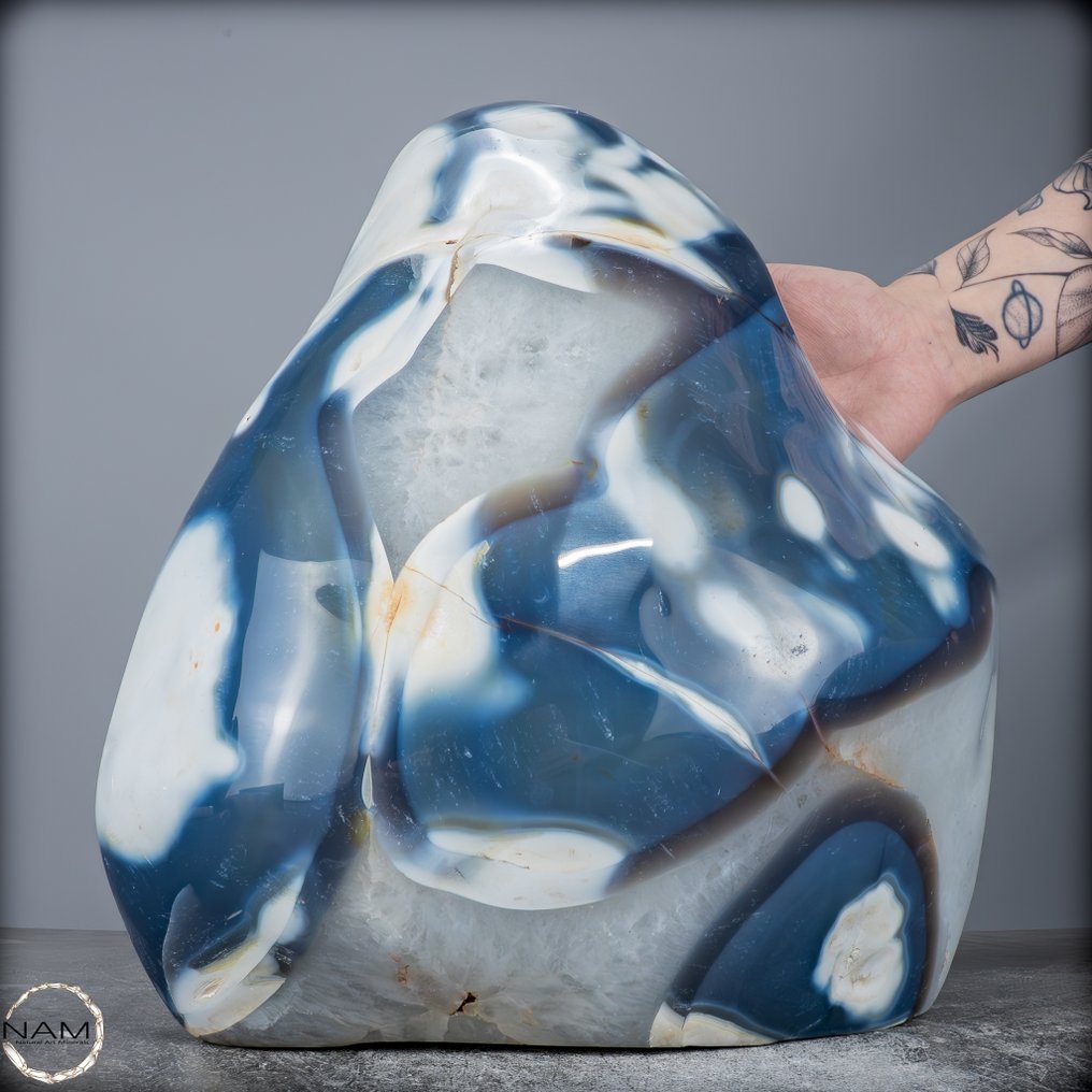 稀有天然玛瑙“虎鲸” Freeform- 16215.61 g #1.0