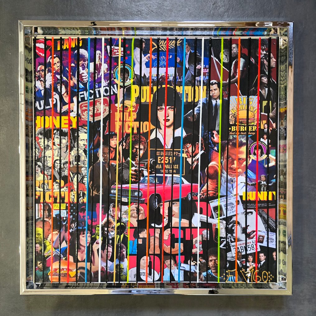 Elmago - Pulp fiction iconic film 3 codebarre (large) #1.0