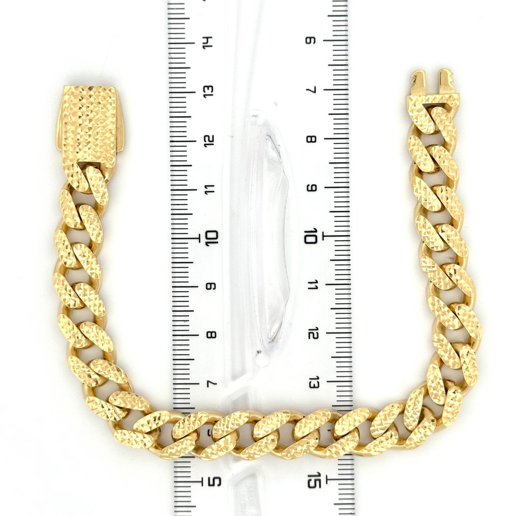 Handmade - 手鈪 - Cuban Link - 20.3 g - 18 克拉 黃金, 白金 - Marzi #3.2