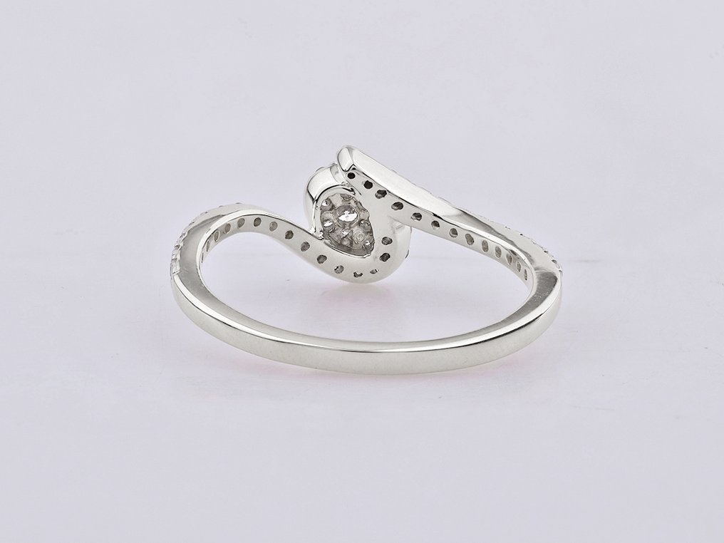 戒指 - 14K包金 白金 -  0.26ct. tw. 钻石 (天然)  #4.3