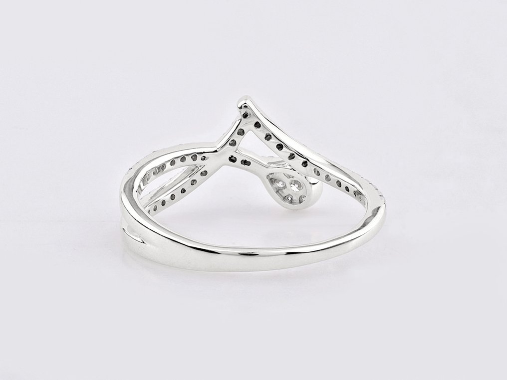 Δαχτυλίδι - 14 καράτια Λευκός χρυσός - 0.26ct. tw. Διαμάντι (Φυσικό) #4.3