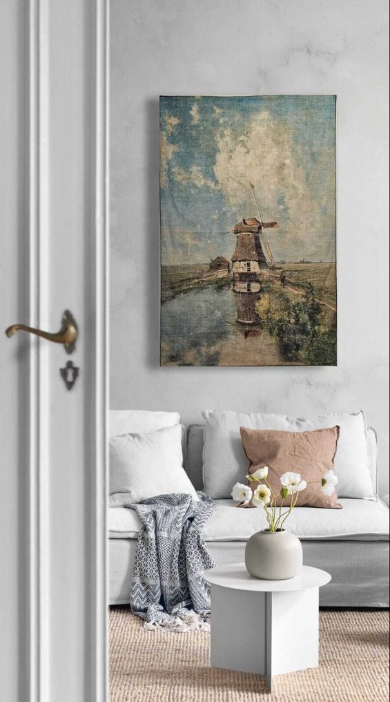 Pannello Paul Joseph Constantin Gabriel i velour deluxe - 'Mulini a vento' 110x70cm - Tekstil  - 110 cm - 70 cm #2.1