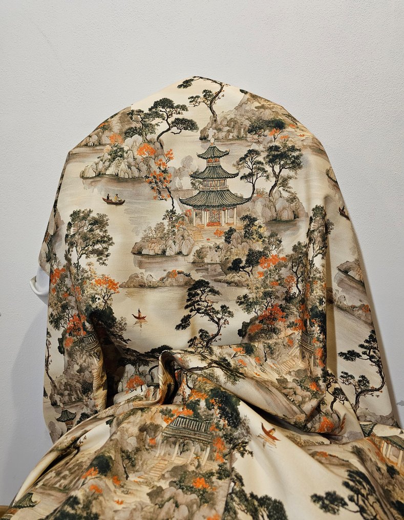 300x280cm! Αποκλειστικό ανατολικό ύφασμα με πύργους - Pagode Artmaison - Ύφασμα  - 280 cm - 300 cm #1.0