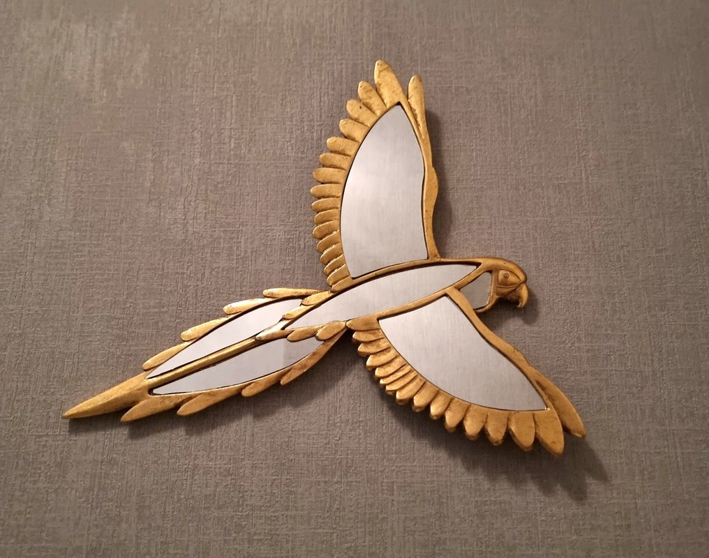 Καθρέφτης τοίχου  - Γυαλί, Ρητίνη - Καθρέφτης πεταχτό πουλί #2.1