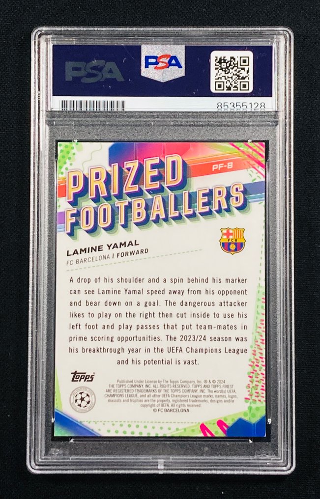 2023 Topps Lamine Yamal #PF-8 - Autograph - Rookie Card AUTHENTIC AUTO - PSA - 1 Graded card #3.2