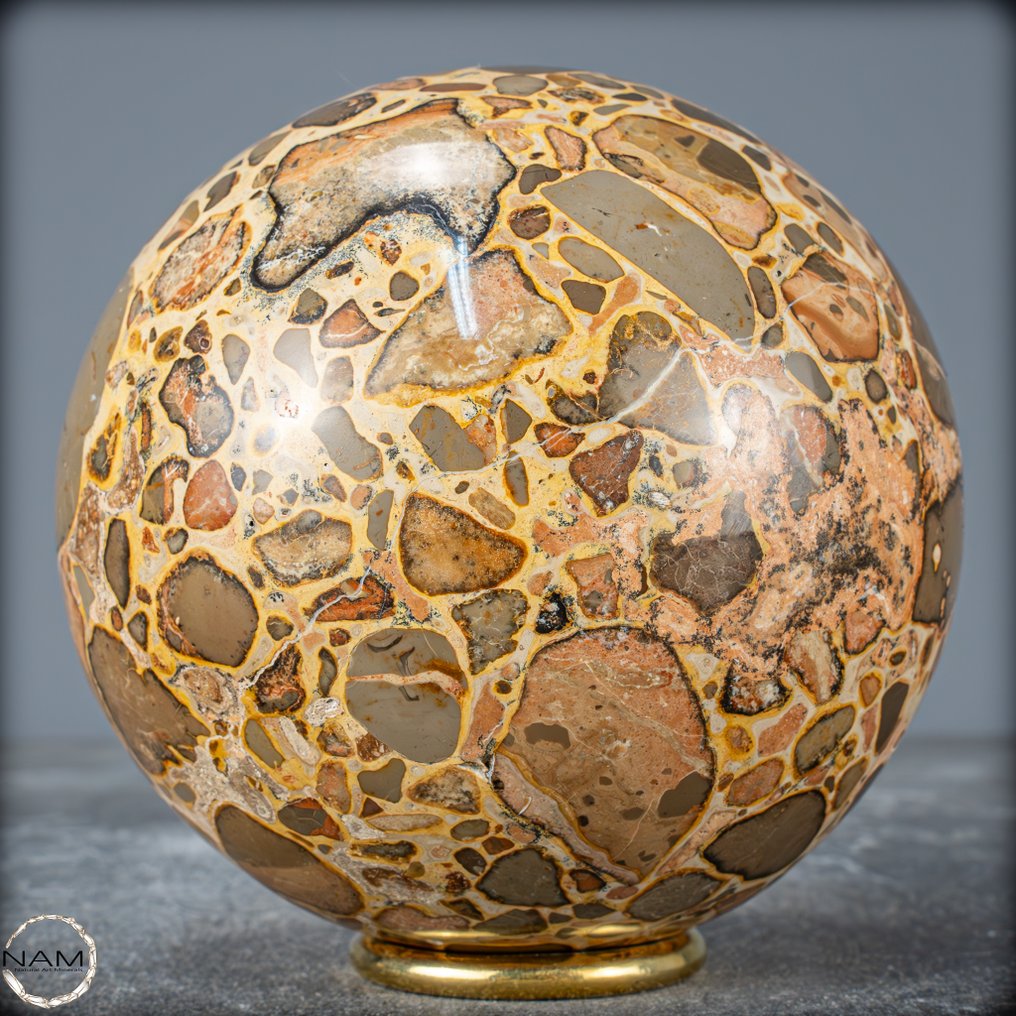 Natural First Quality Leopard Jasper Sphere- 1542.51 g #2.1