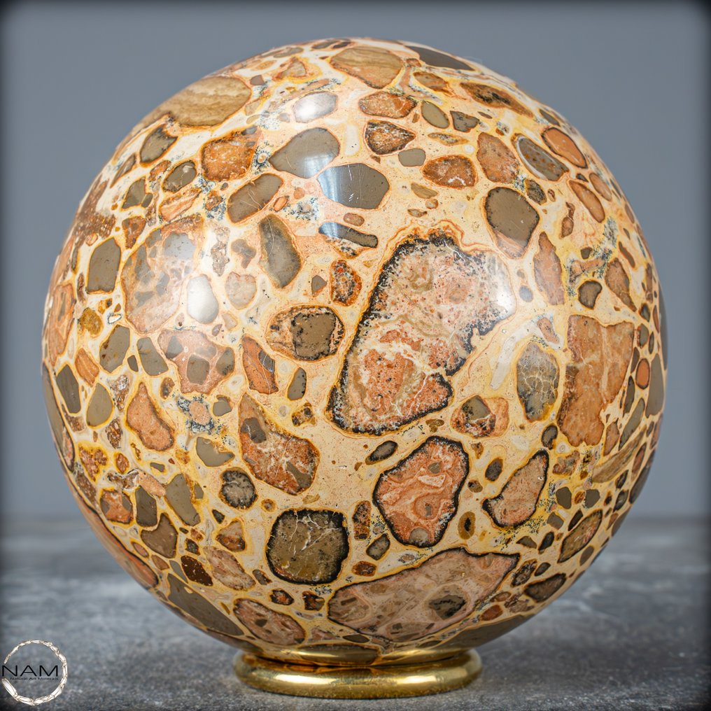 Natural First Quality Leopard Jasper Sphere- 1542.51 g #3.2