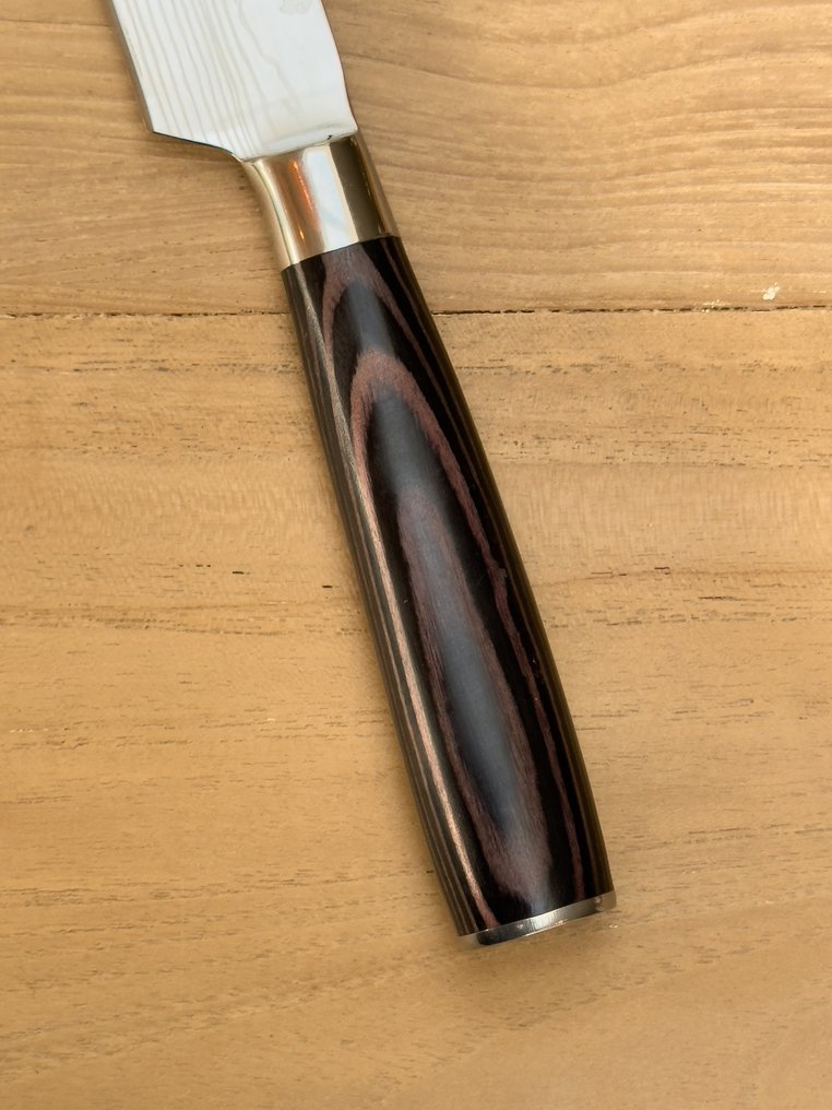 Japan - 厨刀 - 一件 Santoku knife - 碳钢 - 木材 - 日本 - 1件专业刀具 #1.0