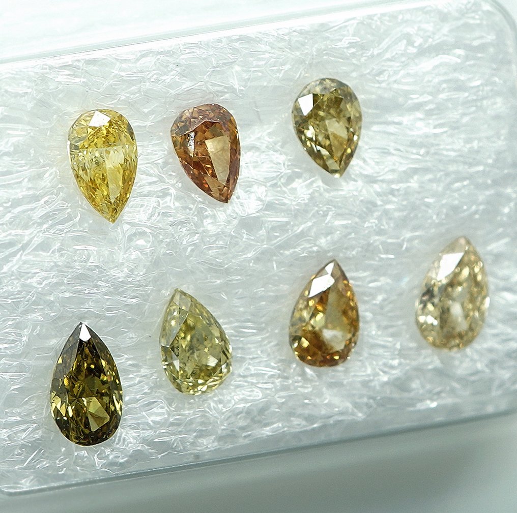 7 pcs Diamante (Naturale) - 1.01 ct - VS1, I1 - Gem Report Antwerp (GRA) #4.3