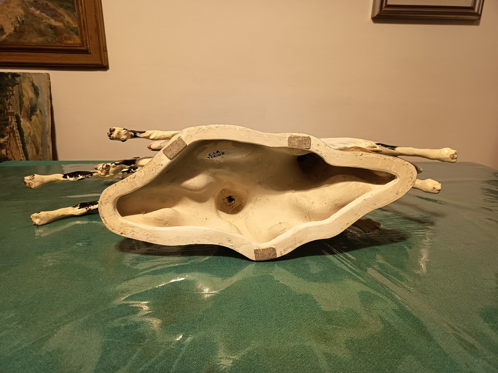 C.I.A. Torino - Statue, Levrieri in corsa - 34 cm - Céramique #4.3