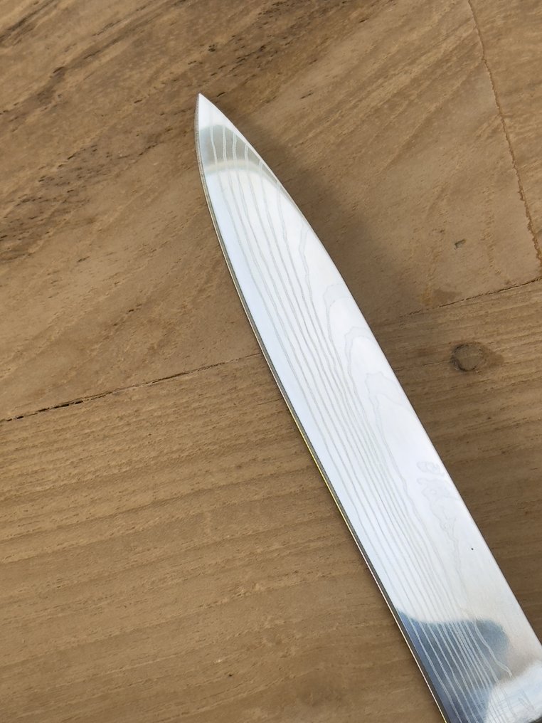 Japan - 厨刀 - 一件 Santoku knife - 碳钢 - 木材 - 日本 - 1件专业刀具 #1.0