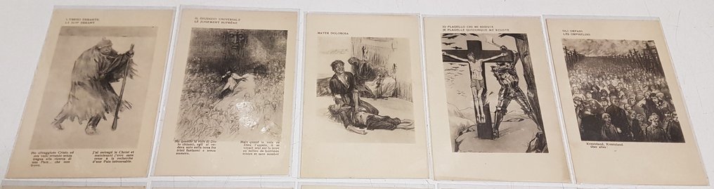 Α' Παγκόσμιος Πόλεμος - Μιλάνο - Ολοκληρωμένη σειρά 50 καρτ ποστάλ εικονογραφημένων από τον Louis Raemaekers - Άλμπουμ καρτ-ποστάλ (50) - 1917-1917 #4.3