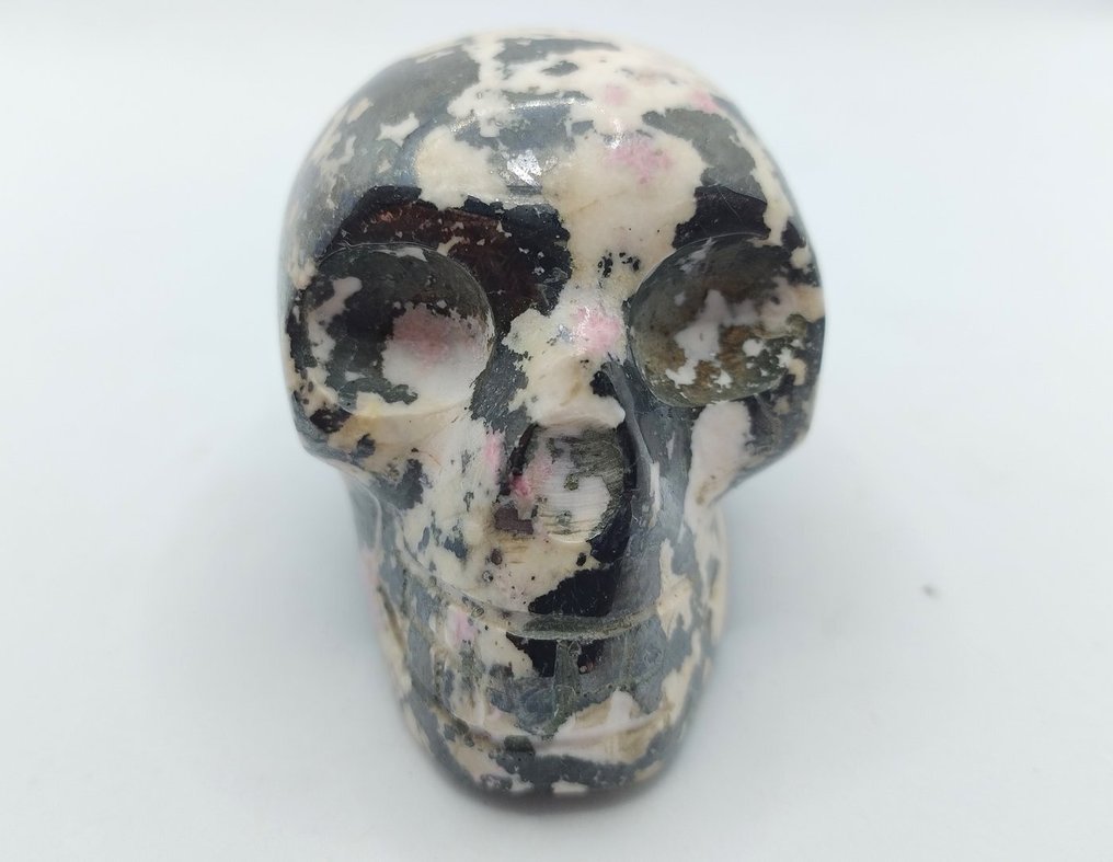Τορμαλίνη χαλαζίας. Κρανίο - Ύψος: 6 cm - Πλάτος: 5 cm- 200 g - (1) #1.0