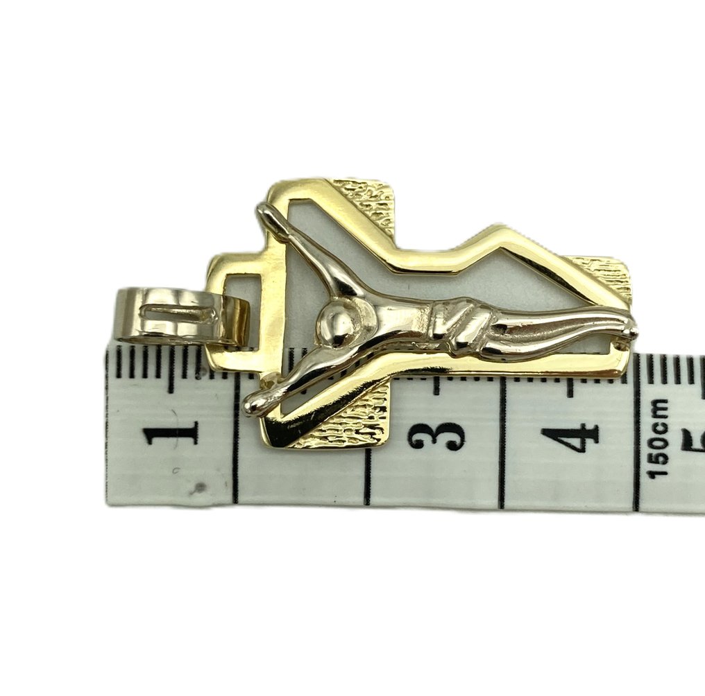 Κρεμαστό σταυρός - 18 καράτια Κίτρινο χρυσό #4.3