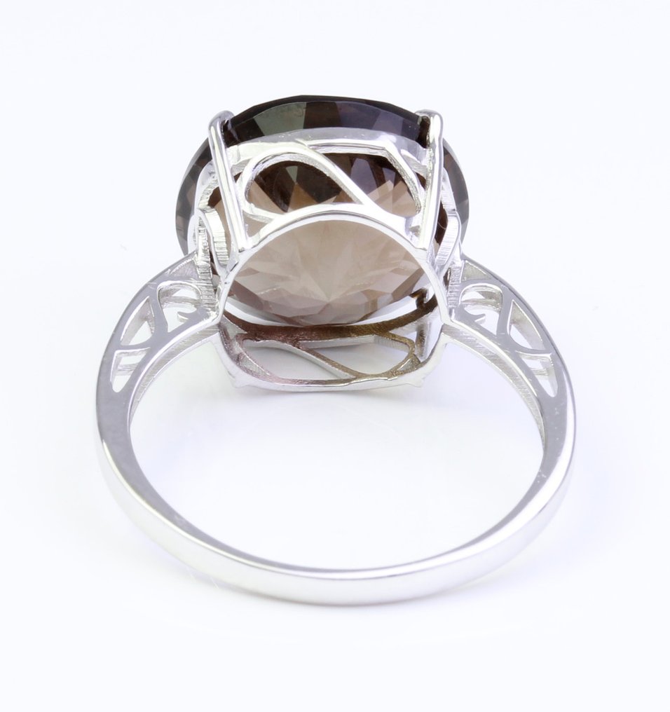 没有保留价 - 戒指 - 14K包金 白金 黄宝石 #4.3