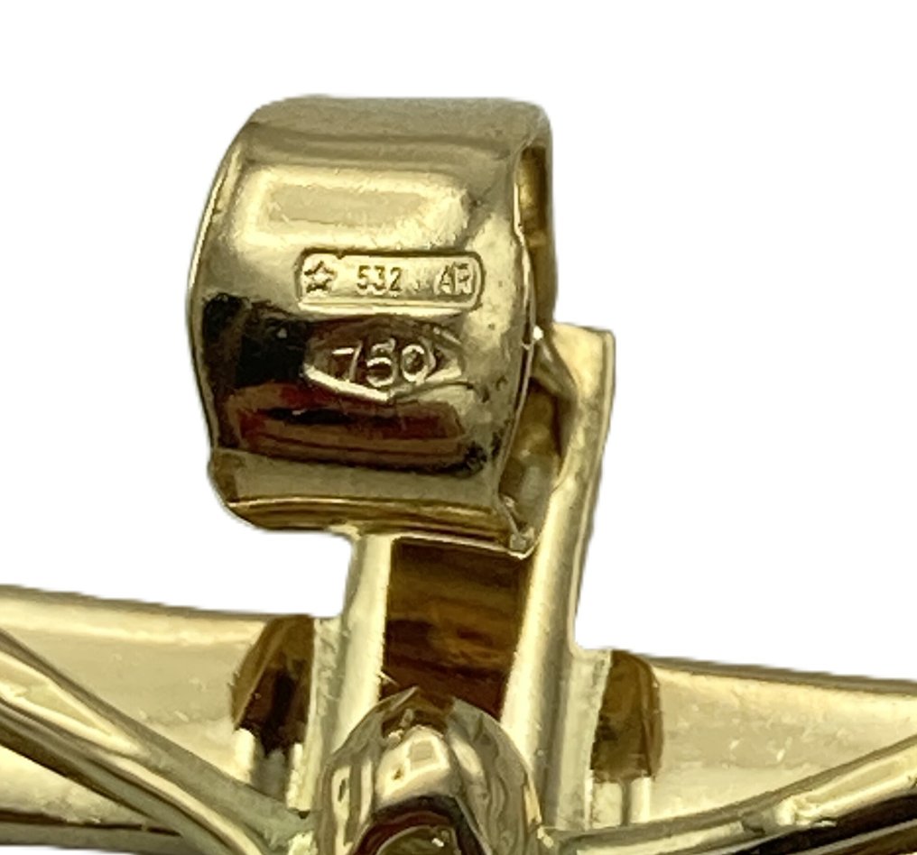 Κρεμαστό σταυρός - 18 καράτια Κίτρινο χρυσό #3.2