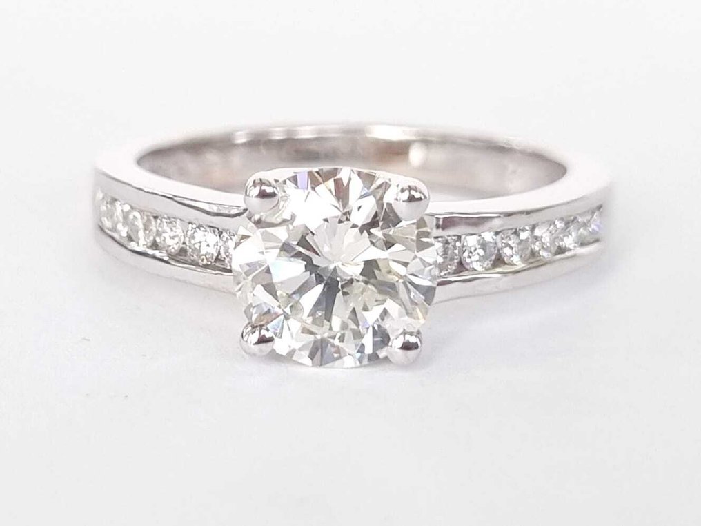 Δαχτυλίδι αρραβώνων - 18 καράτια Λευκός χρυσός -  1.62ct. tw. Διαμάντι (Φυσικό) - Διαμάντι #1.0