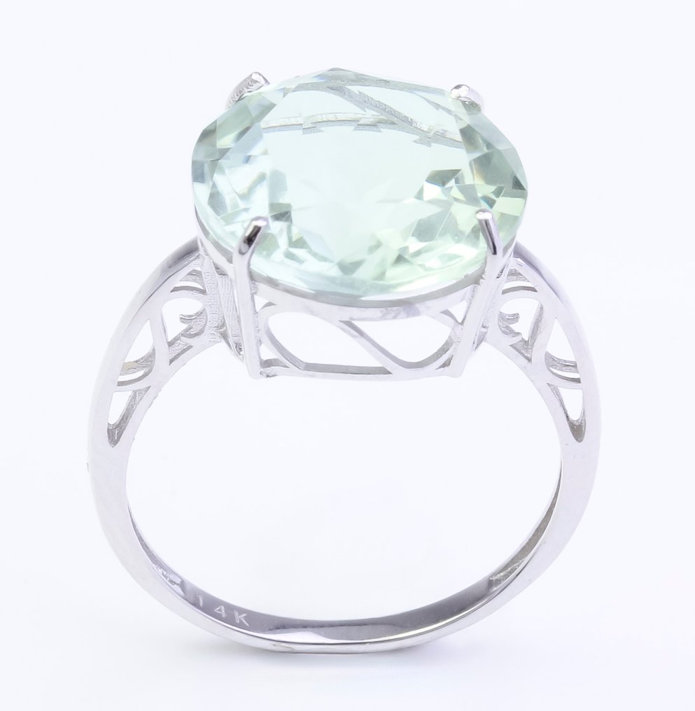 没有保留价 - 戒指 - 14K包金 白金 石英 #3.2