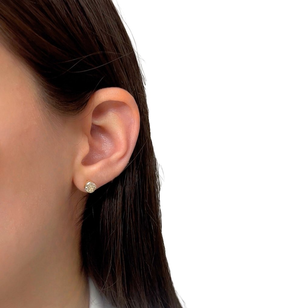 耳环 - 18K包金 黄金 -  2.05ct. tw. 钻石 (天然) - 优雅的耳钉 #3.2