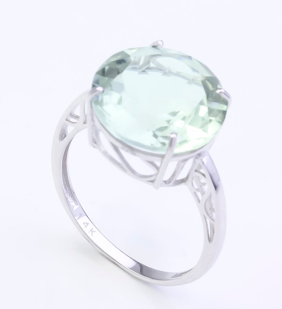 没有保留价 - 戒指 - 14K包金 白金 石英 #2.1