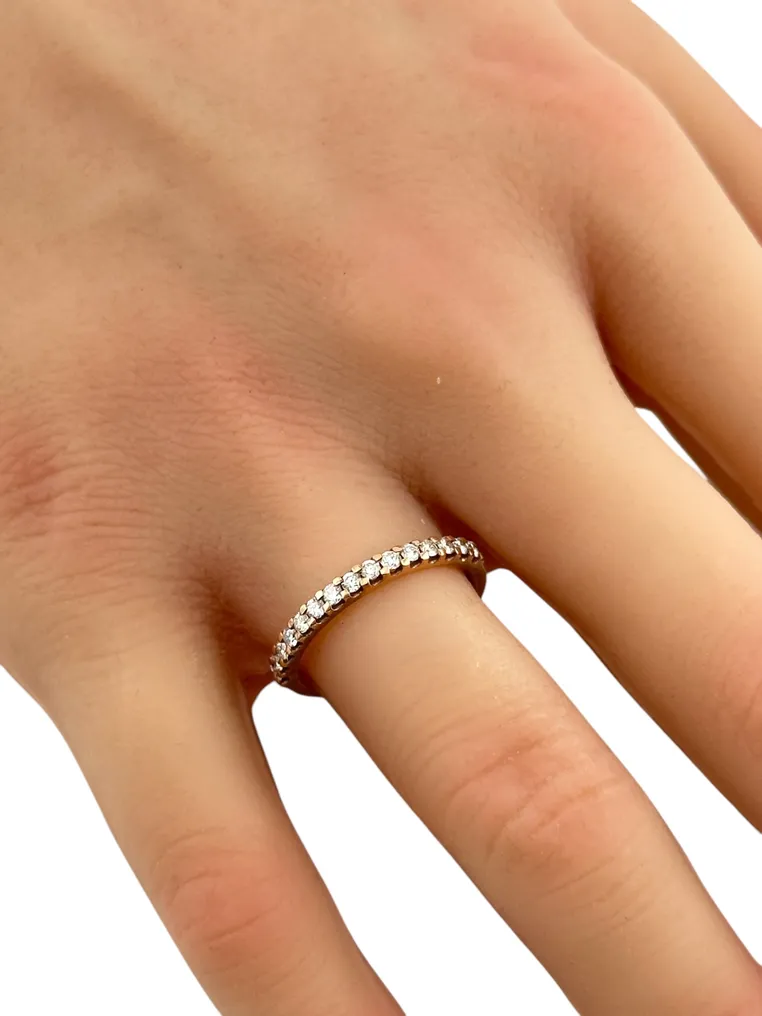 戒指 - 18K包金 玫瑰金, 18K 玫瑰金钻石戒指 -  0.30ct. tw. 钻石 (天然)  #3.2