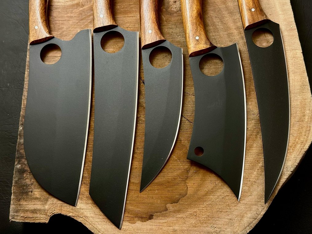 厨刀 - Chef's knife - 木材与高品质钢，带粉末代码 - 日本 #1.0