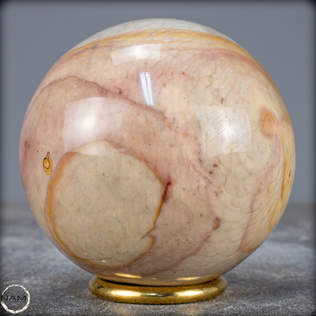 自然非常艺术的多色玉莹 球体- 765.22 g #3.2