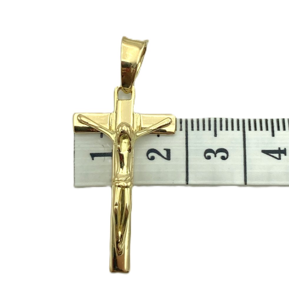 Κρεμαστό σταυρός - 18 καράτια Κίτρινο χρυσό #4.3