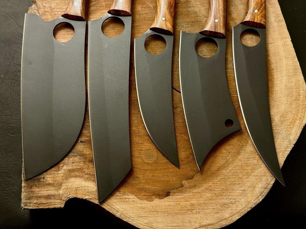 厨刀 - Chef's knife - 木材与高品质钢，带粉末代码 - 日本 #3.2