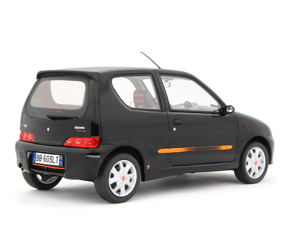 Laudoracing 1:18 - Kleines Stadtautomodell - Fiat Seicento Sporting Abarth 1998 Nero - LM170D #2.1
