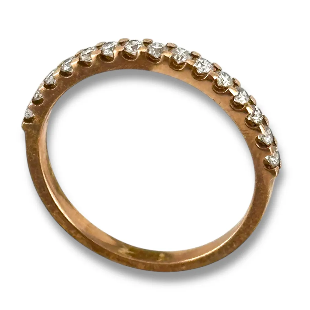 戒指 - 18K包金 玫瑰金, 18K 玫瑰金钻石戒指 -  0.30ct. tw. 钻石 (天然)  #2.1