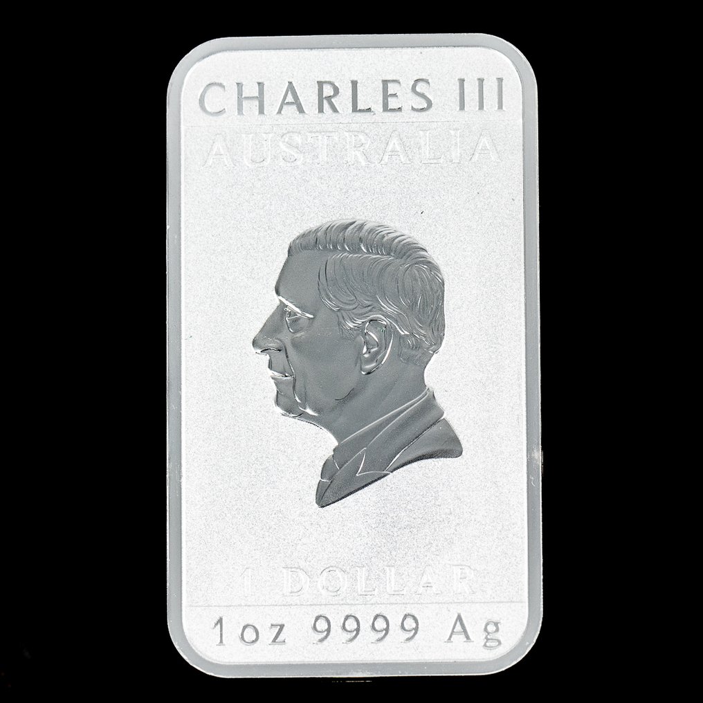 澳大利亞. 1 Dollar 2024 Dragon 1 Oz de Plata Rectangular (.999) (沒有保留價) #3.2