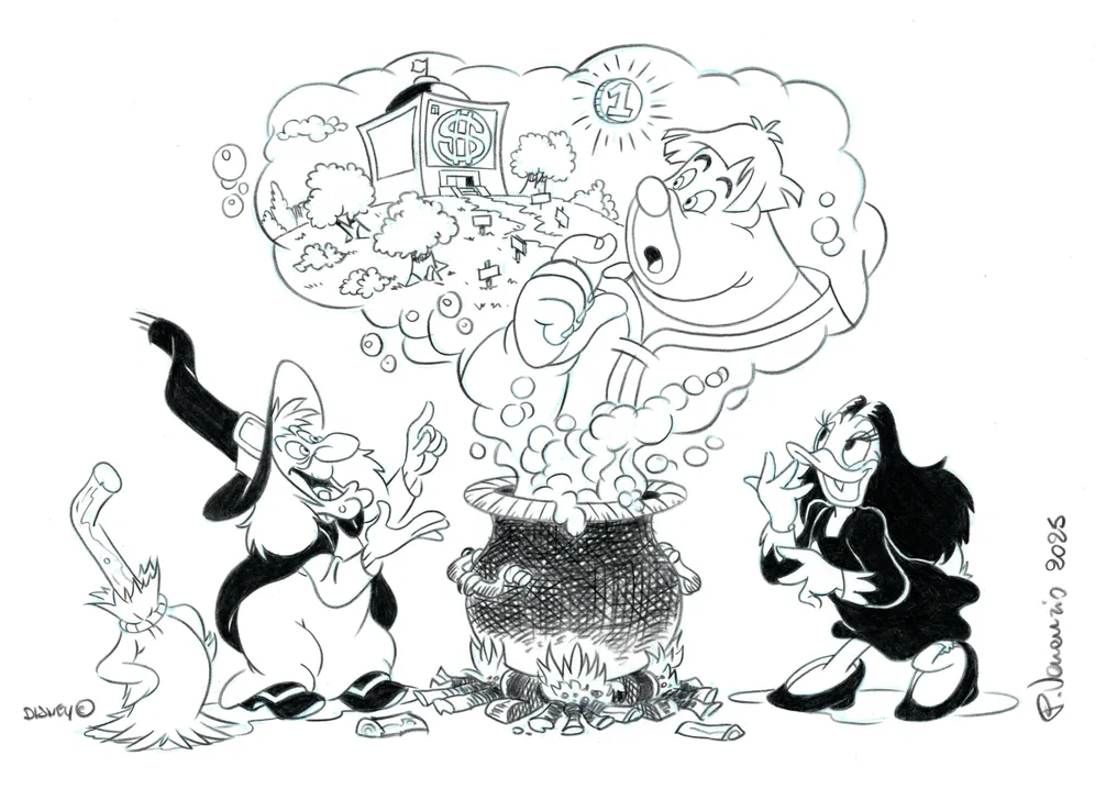 Pasquale Venanzio - 1 Original drawing - Magica and Hazel - Go and get it Willie! - 2025 #1.1