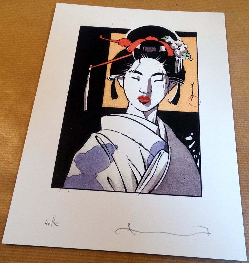 Michetz, Marc - 2 Ex Libris - Visages - Geisha #4.3