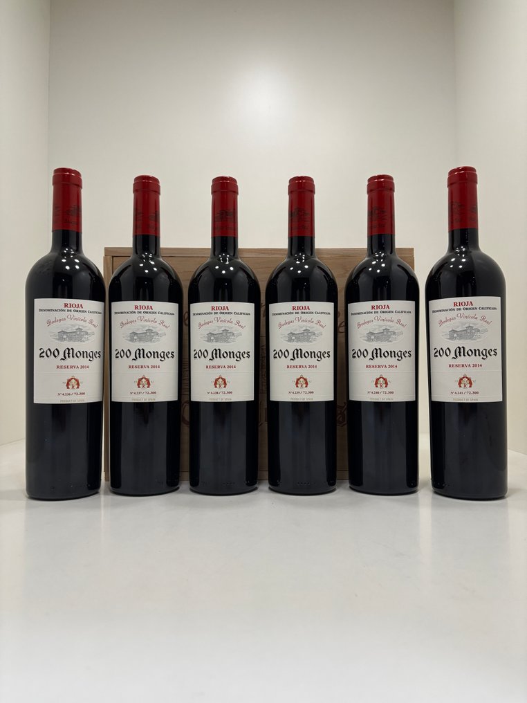2014 Bodegas Vinícola Real, 200 Monges - Rioja Reserva - 6 Bottles (0.75L) #1.1