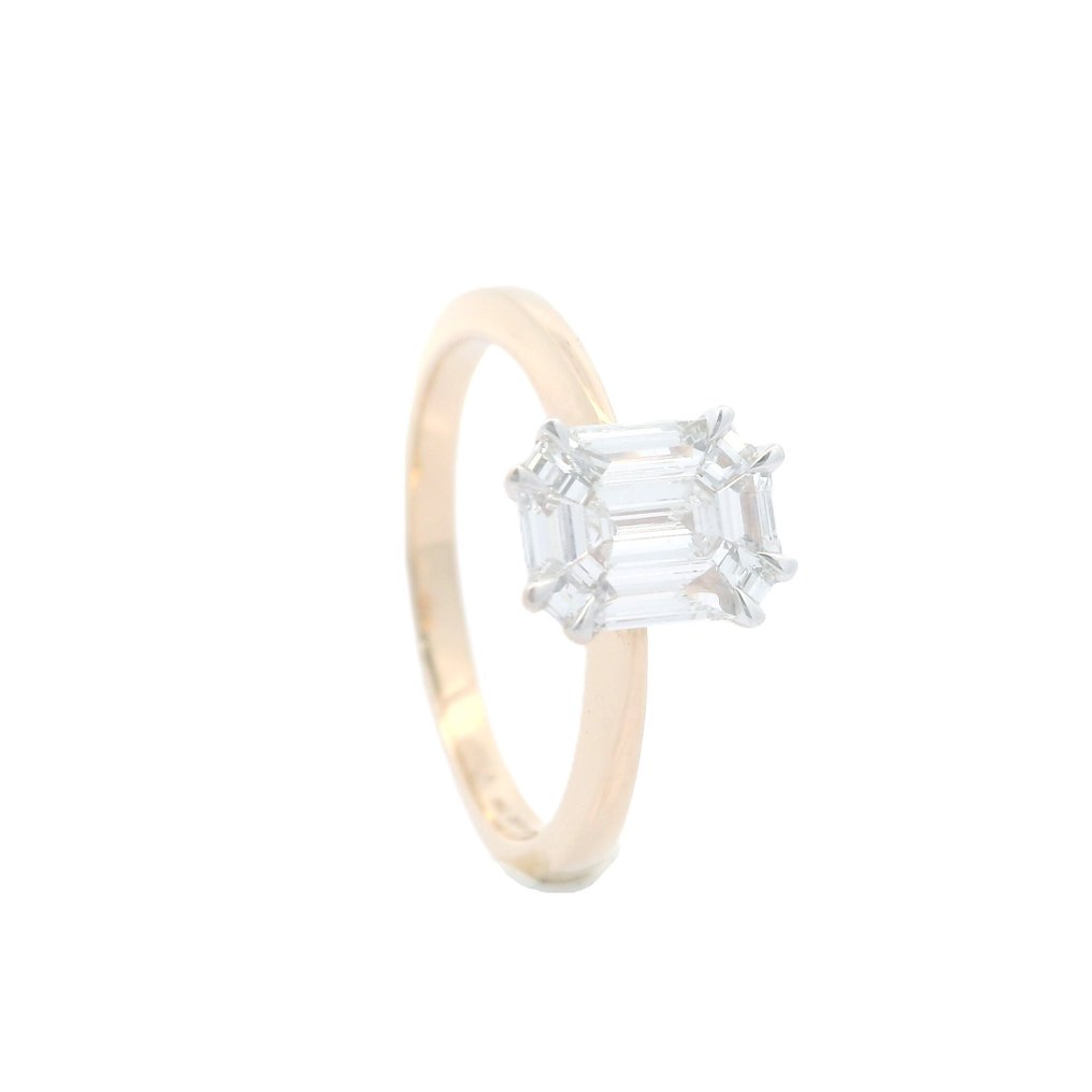 戒指 - 18 克拉 玫瑰金 -  0.52ct. tw. 鉆石 (天然) - 2.00 CT外觀 #1.0