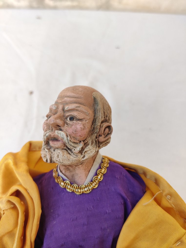 小雕像, San Giuseppe - 30 cm - 陶器, 纺织品 #3.2