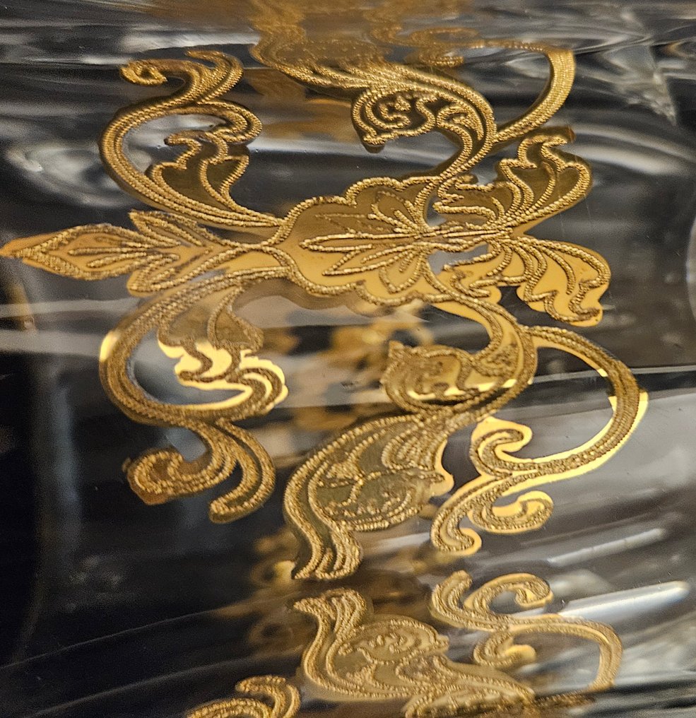 antica cristalleria italiana - Ewer - precious heavy carafe in gold - Crystal, Gold #4.3