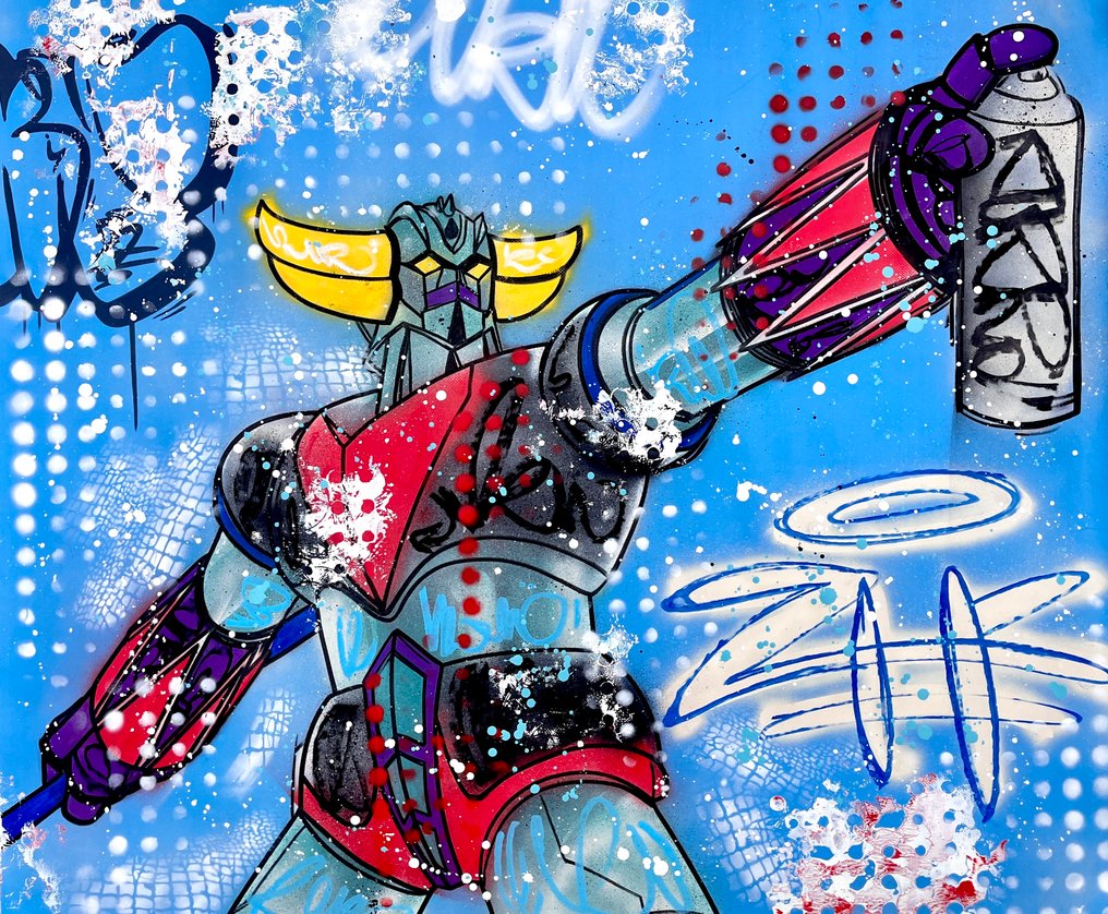 Moabit - Goldorak VS Invader /Diptych Original/ XXL #2.1